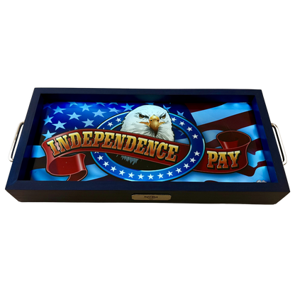 Independence Pay Slot Glass