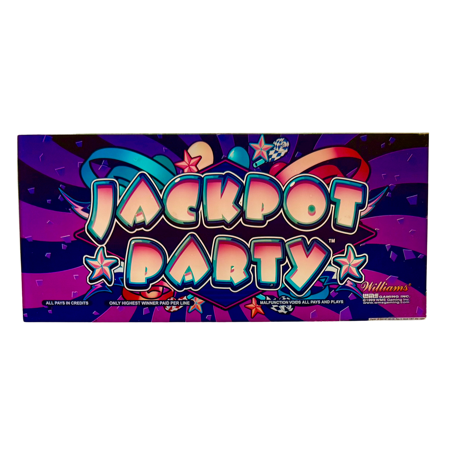 Jackpot Party Purple Slot Glass