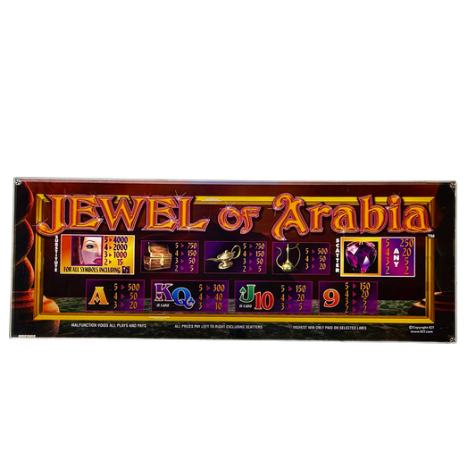 Jewel Of Arabia Slot Glass