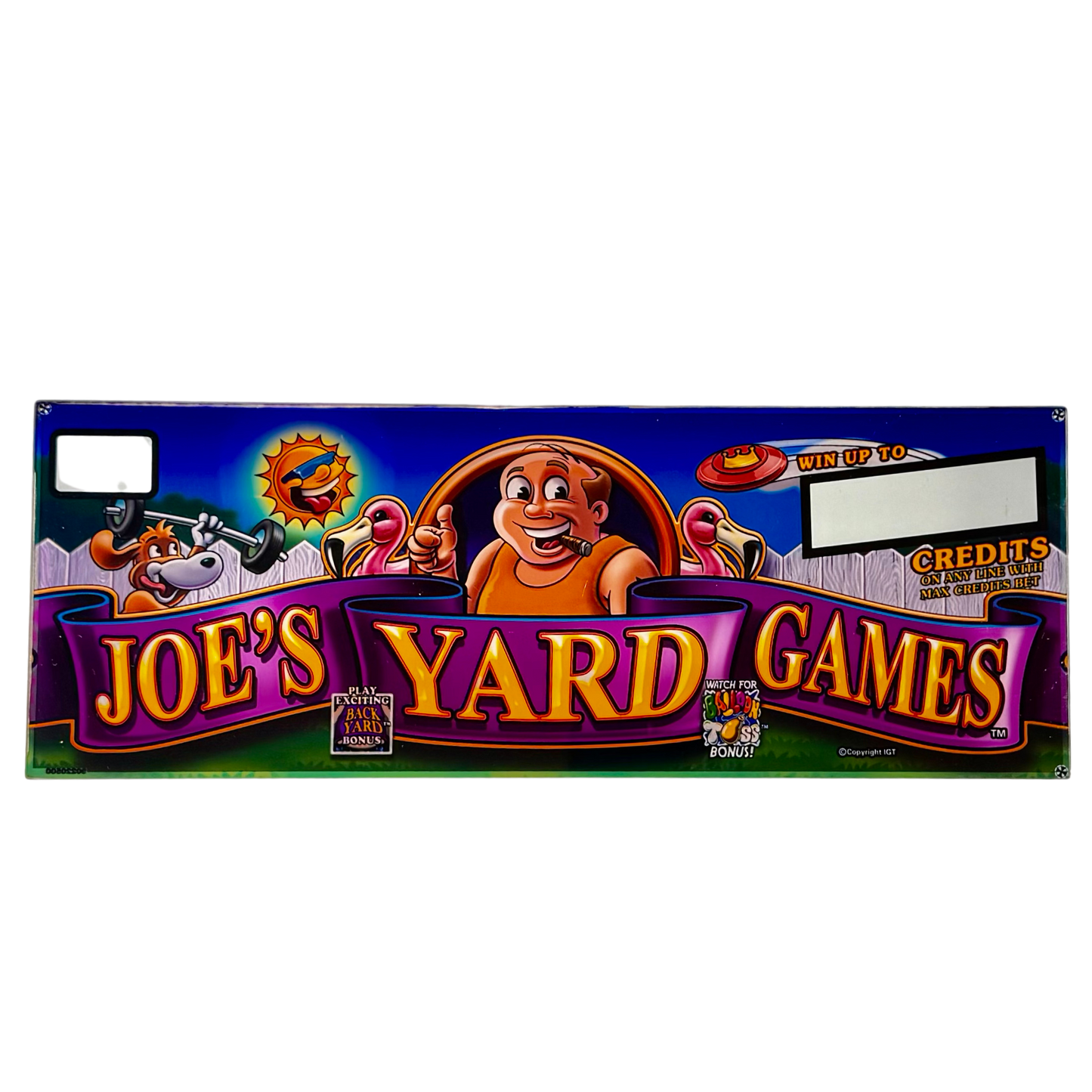 Joe's Yard Games Slot Glass