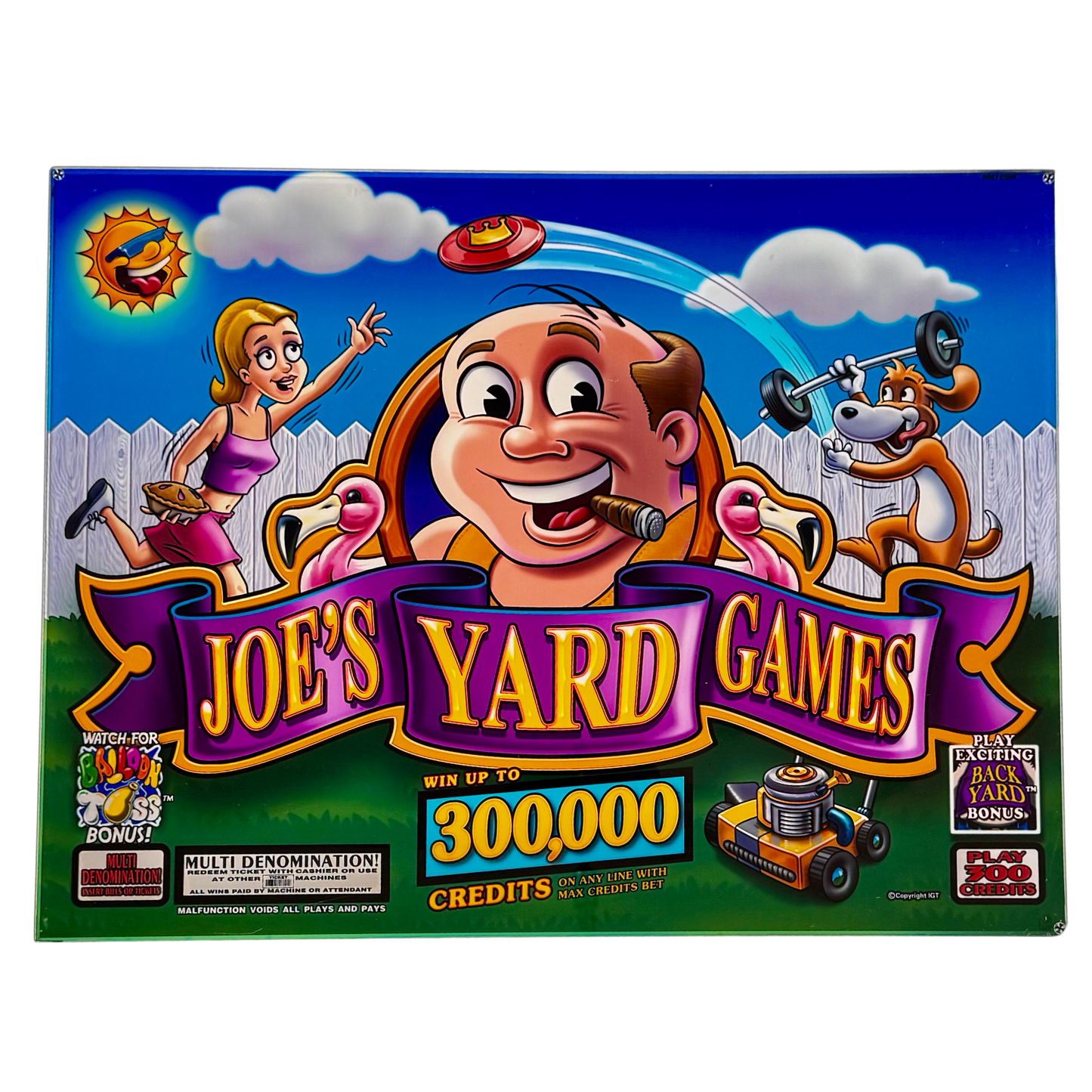 Joe's Yard Games Jumbo Slot Glass