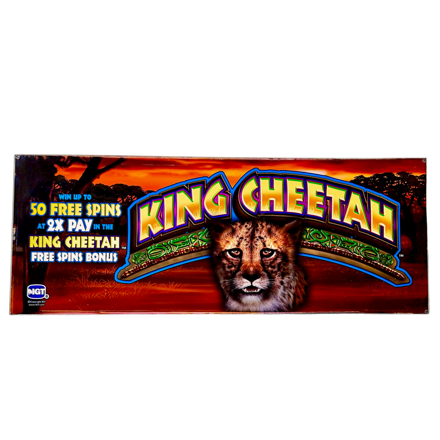 King Cheetah Slot Glass