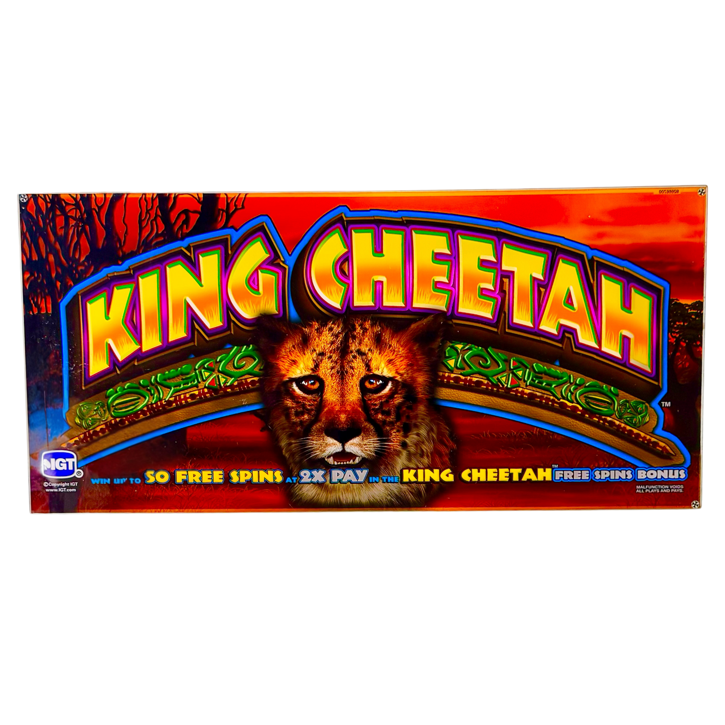 King Cheetah Slot Glass