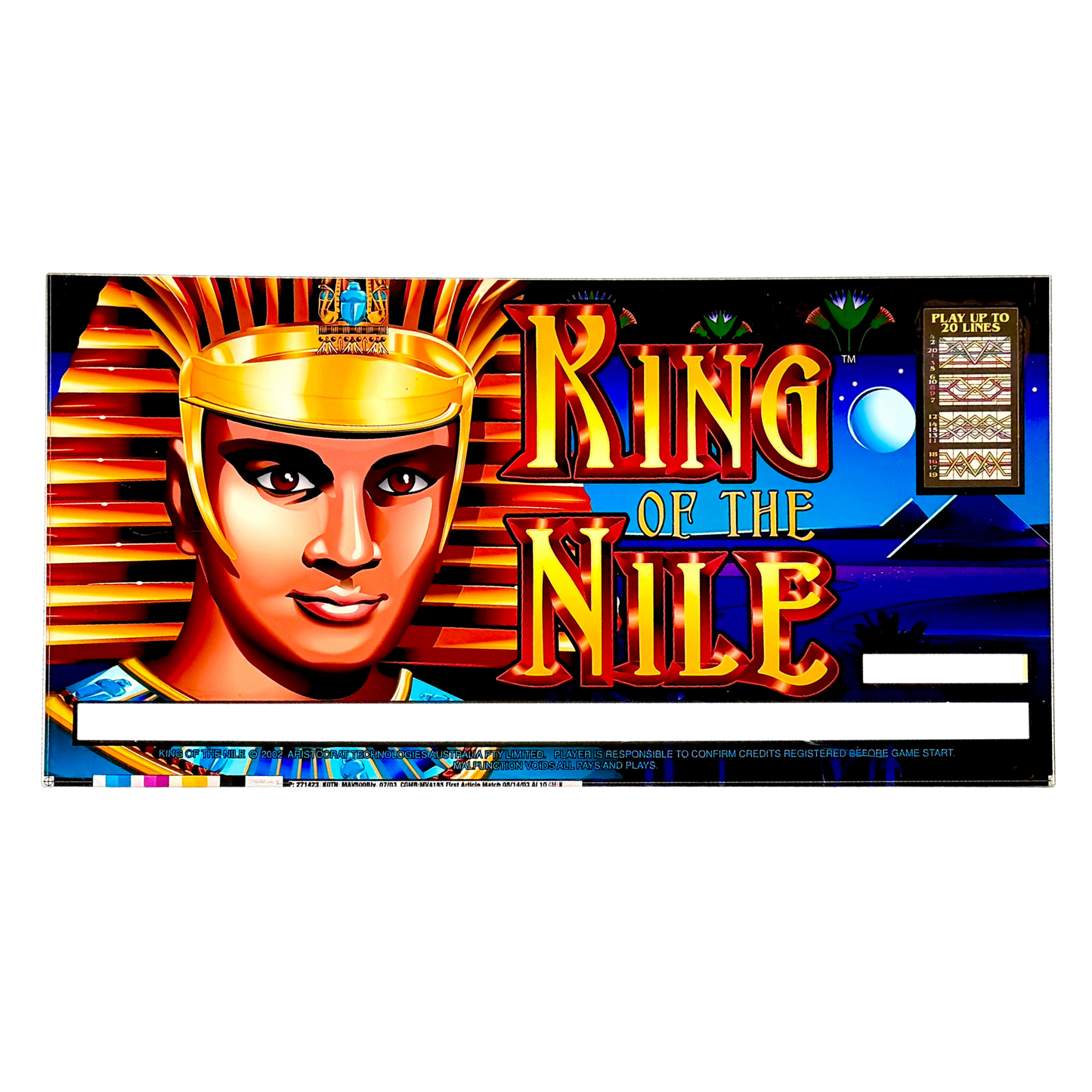 King Of The Nile Slot Retro Acrylic