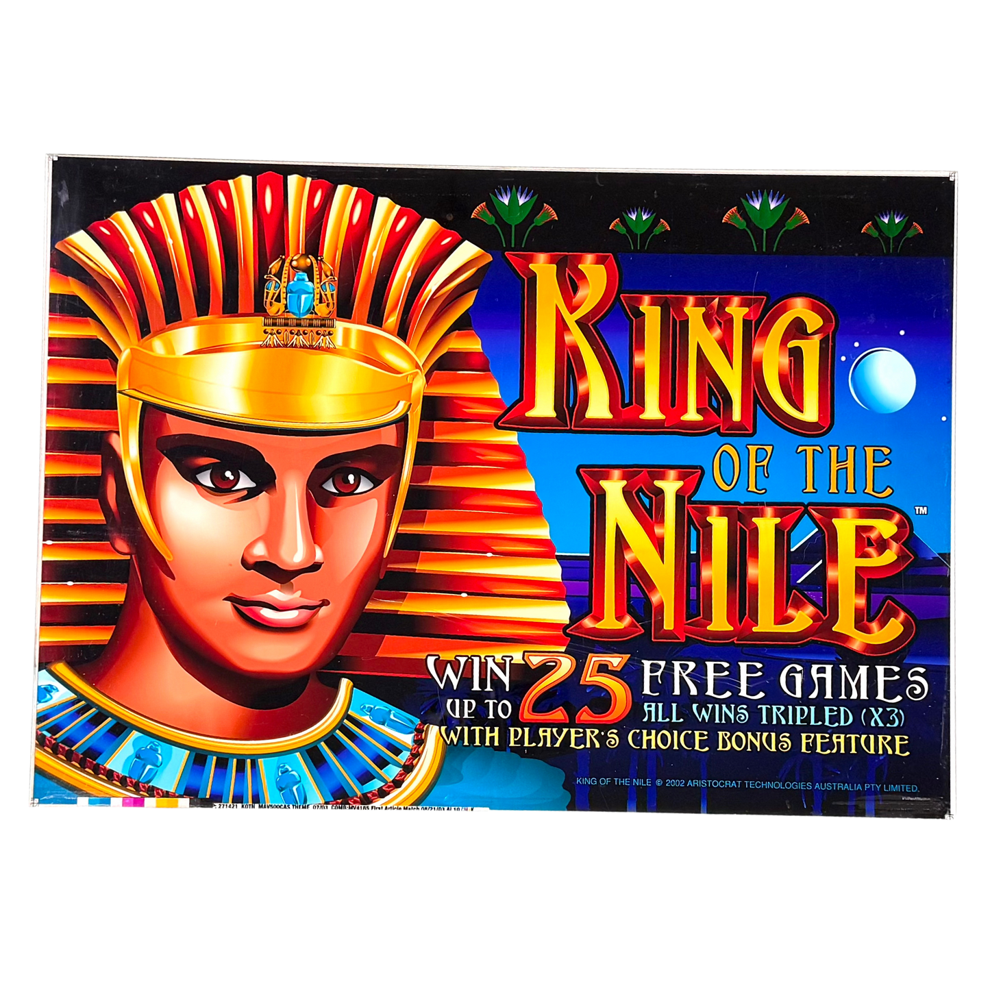 King Of The Nile Slot Retro Acrylic