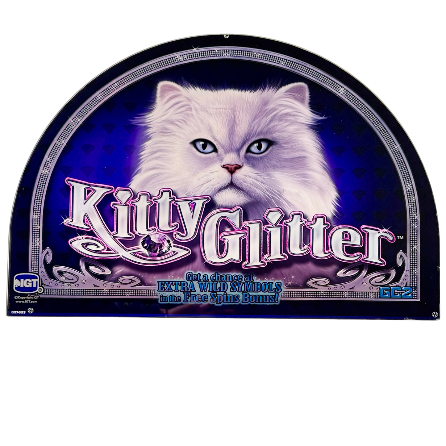 Kitty Glitter Slot Glass