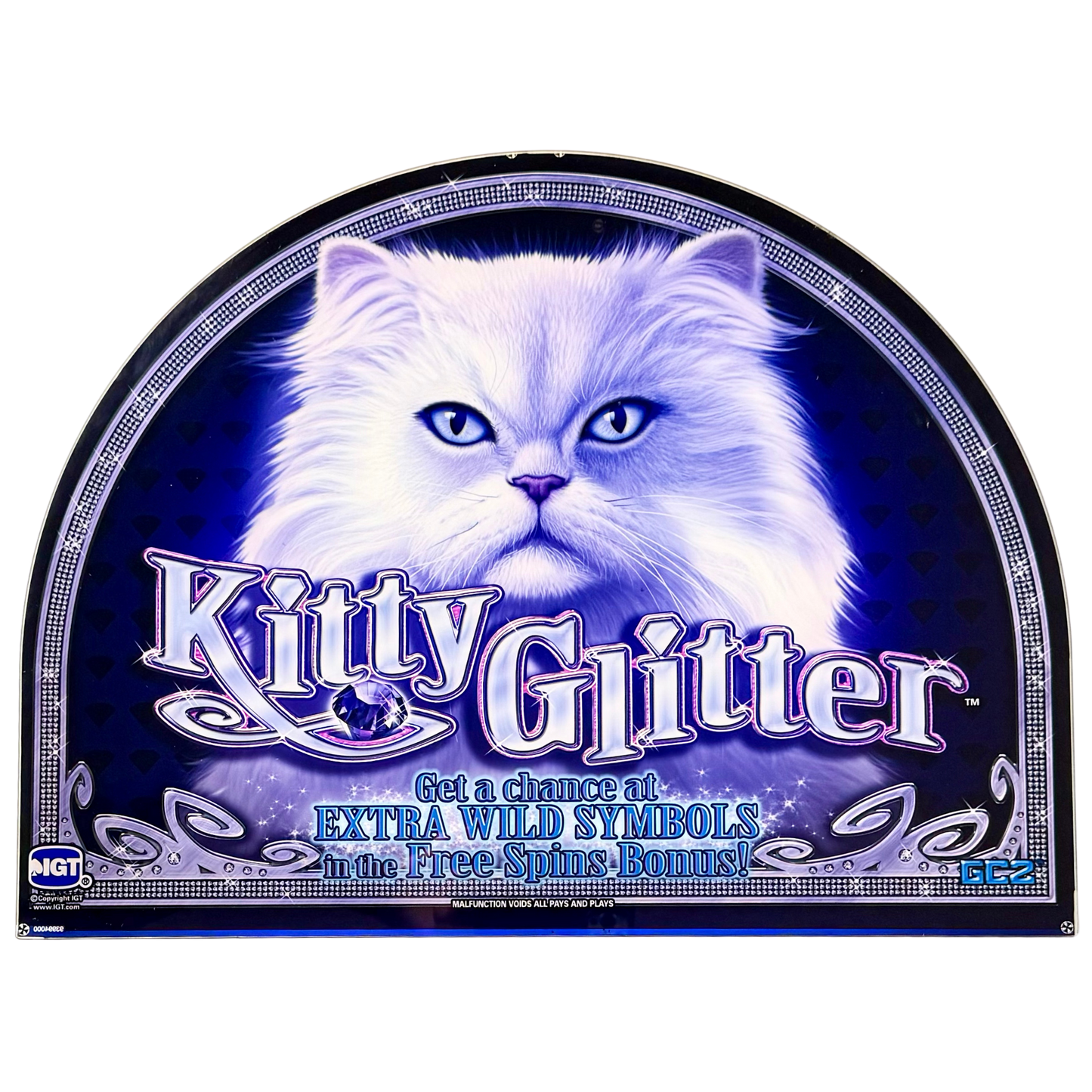 Kitty Glitter Jumbo Slot Glass