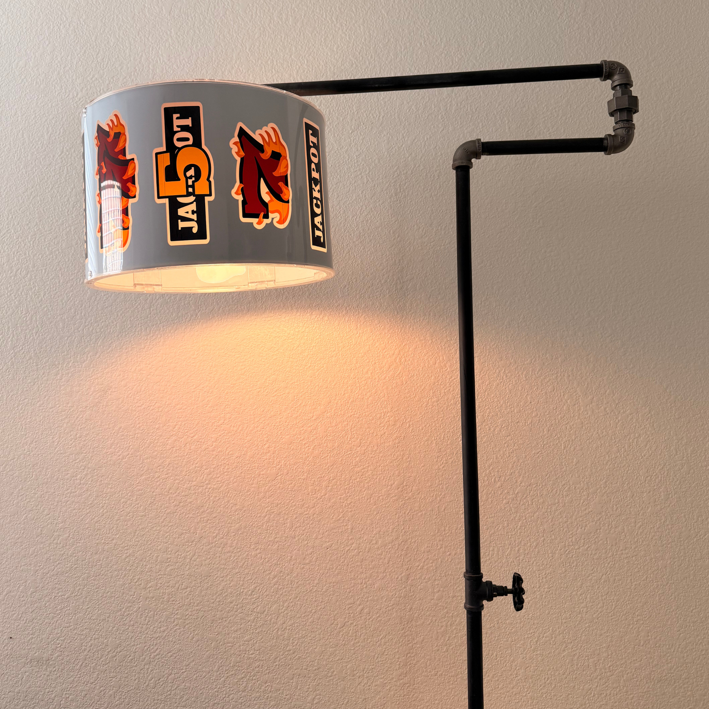 Slot Reel Industrial Lamp — Handmade Casino Artifact