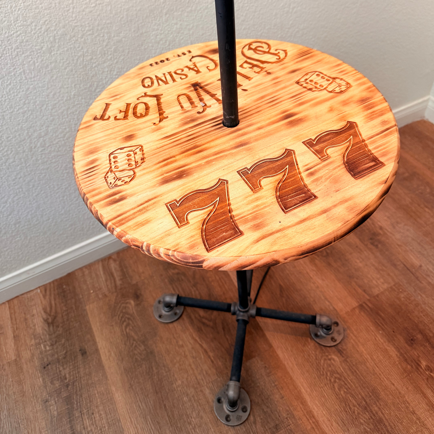 Slot Reel Industrial Lamp — Handmade Casino Artifact