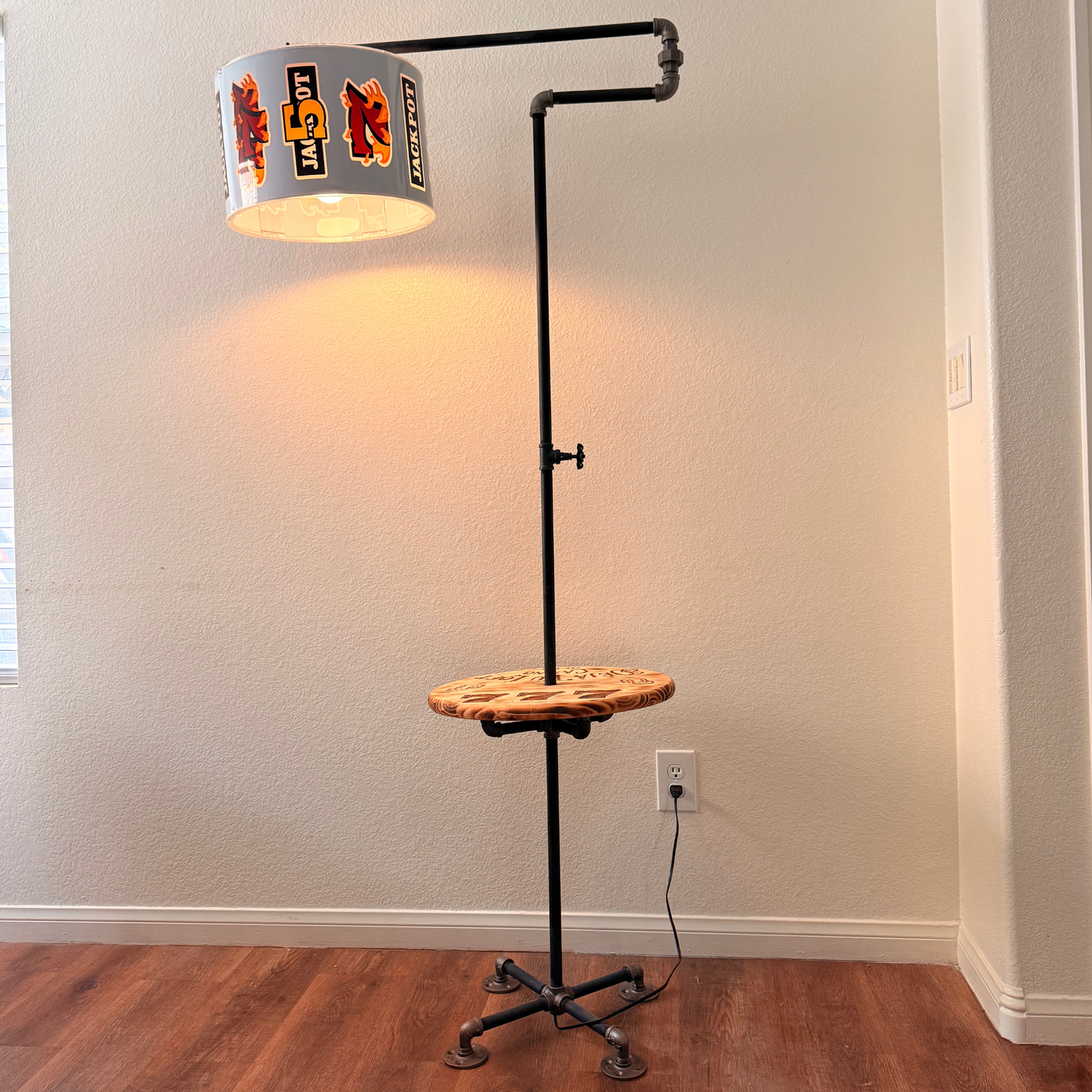 Slot Reel Industrial Lamp — Handmade Casino Artifact