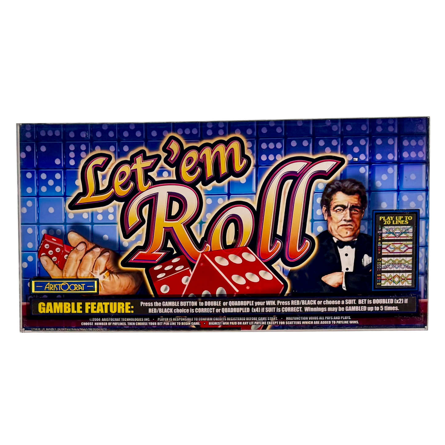 Let 'em Roll Slot Retro Acrylic