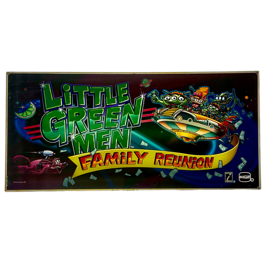 Little Green Men Family Reunion Slot Glass