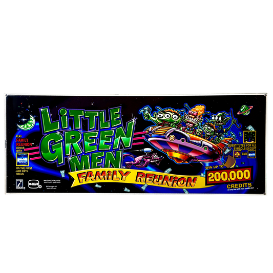 Little Green Men Family Reunion Slot Glass