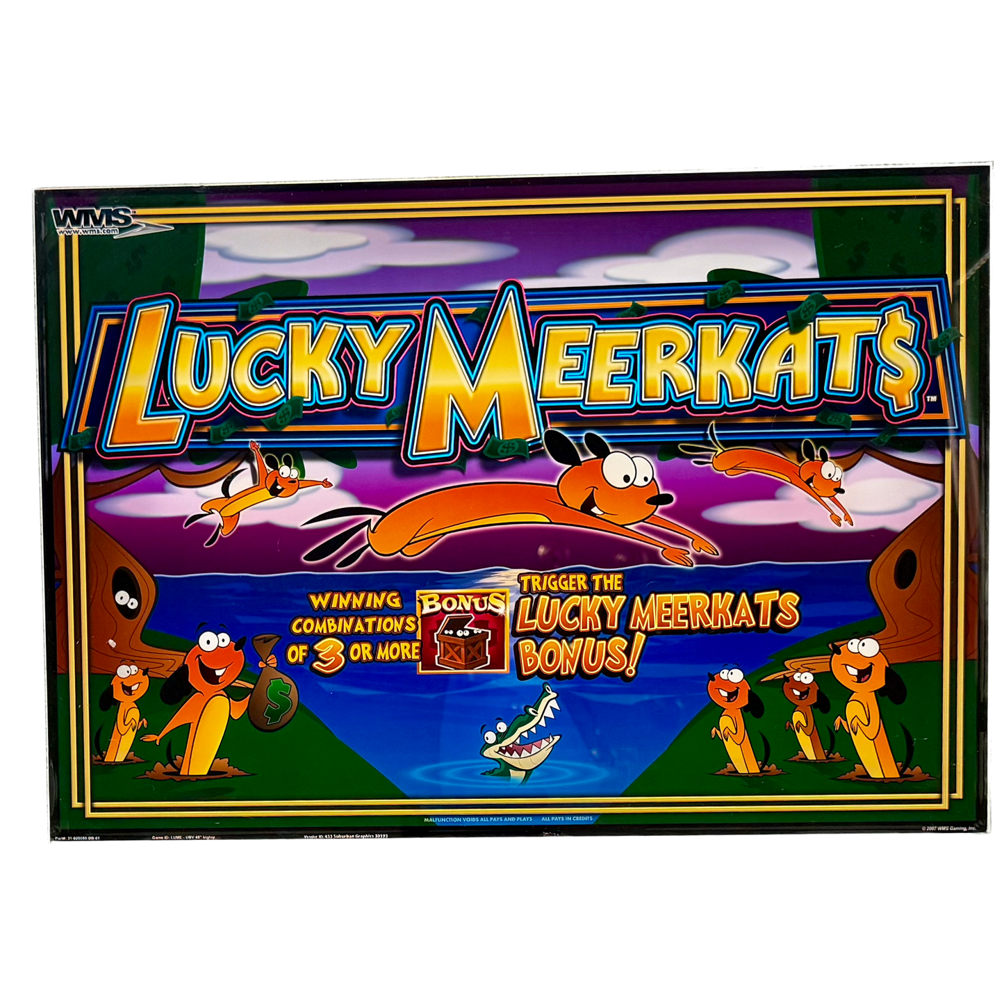Lucky Meerkats Jumbo Slot Glass