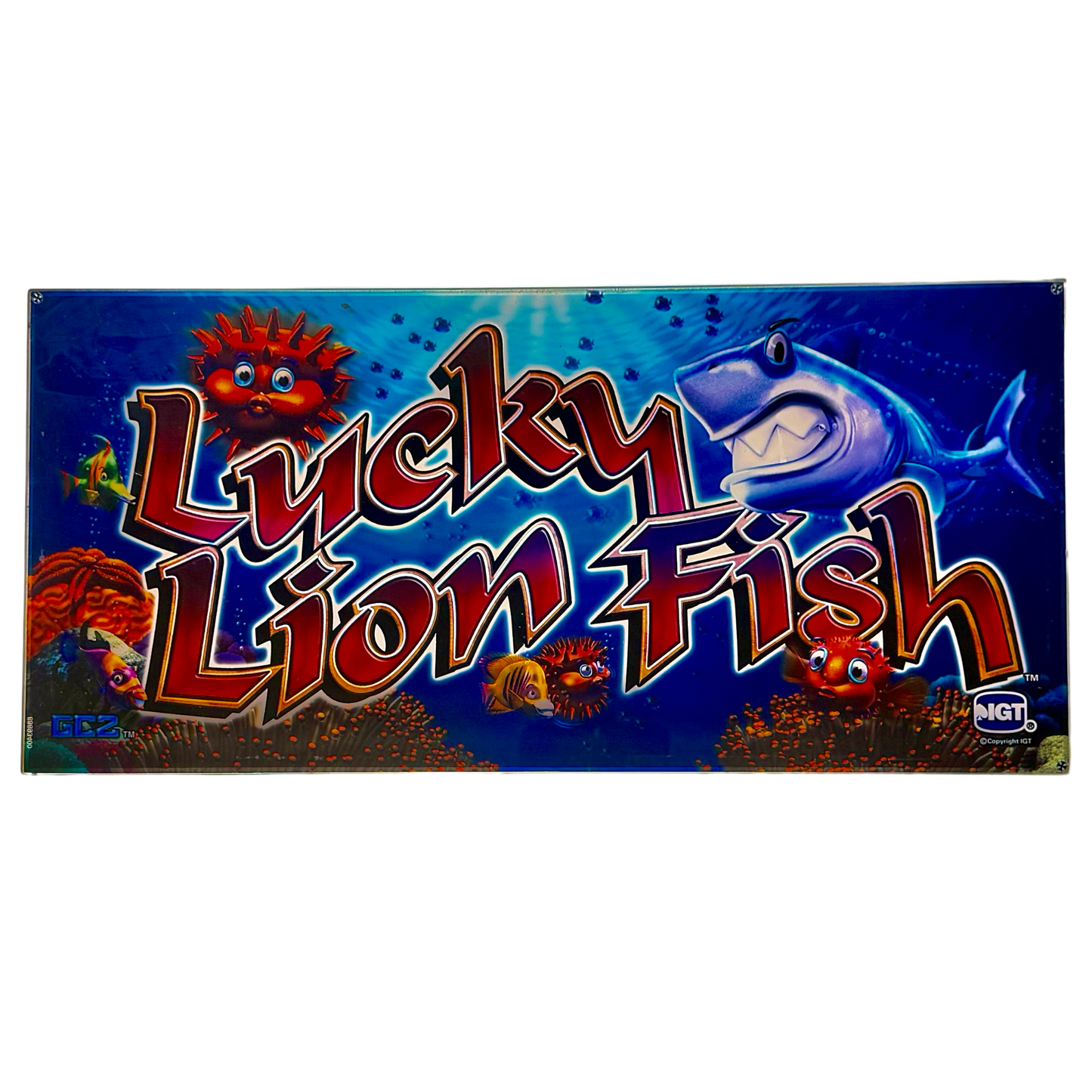 Lucky Lion Fish Slot Glass