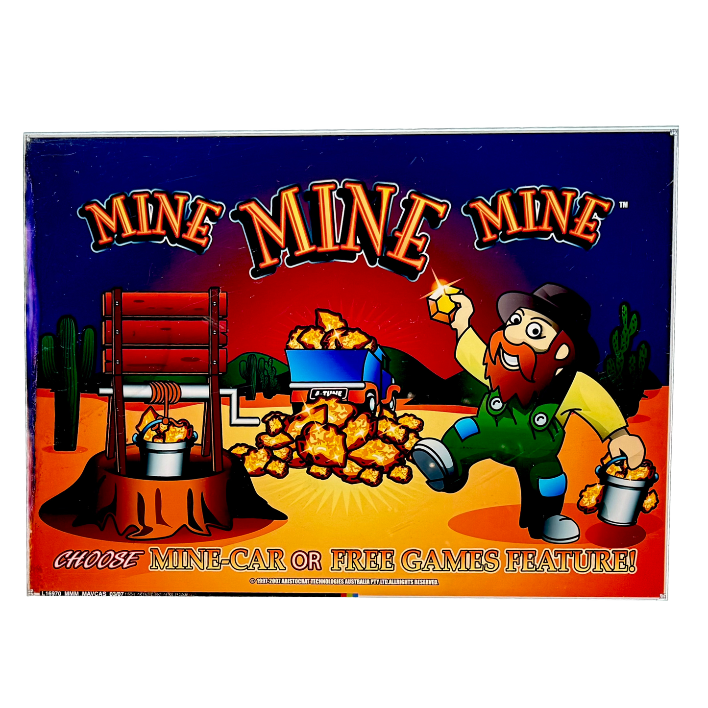 Mine Mine Mine Slot Retro Acrylic
