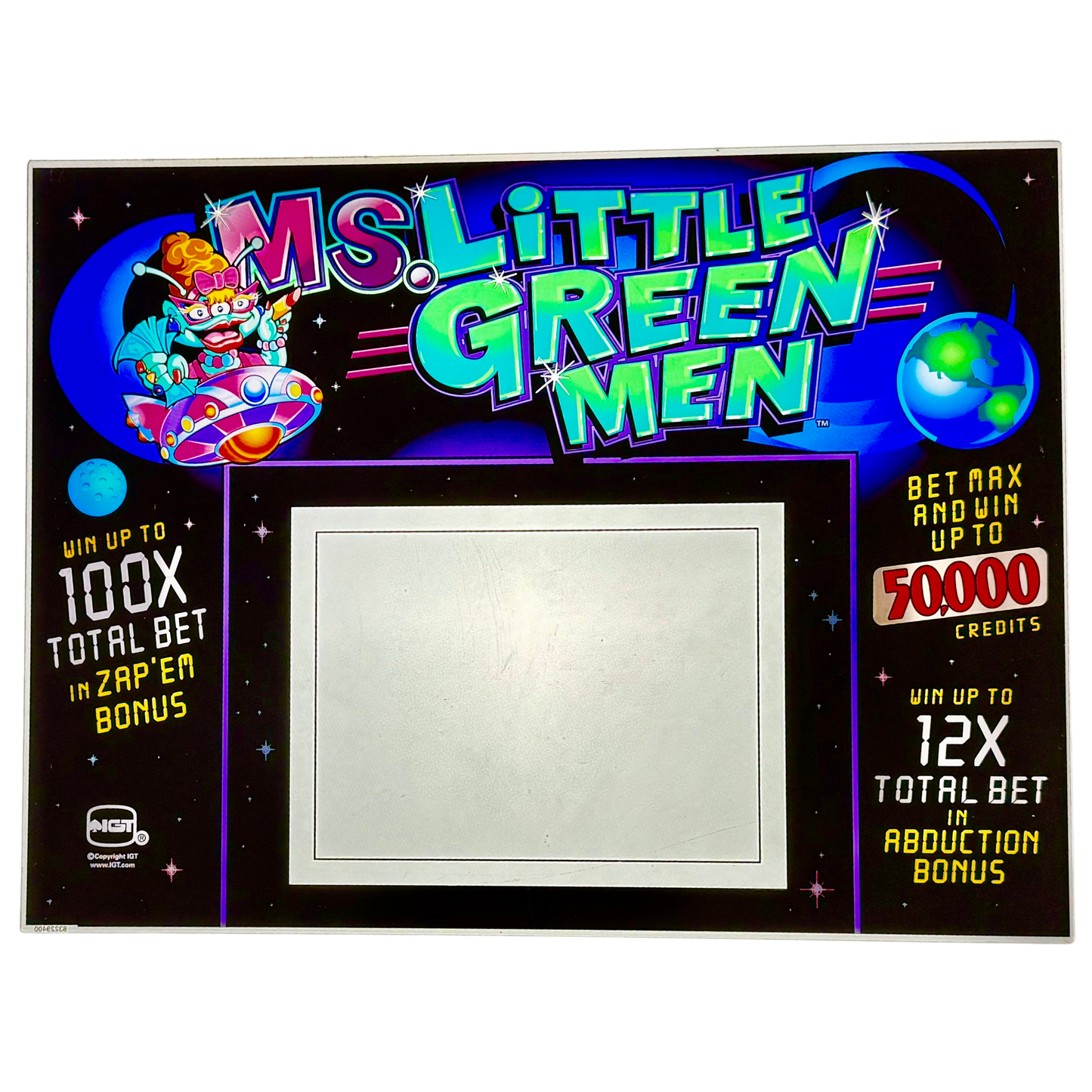 Ms. Little Green Men Jumbo Slot Glass