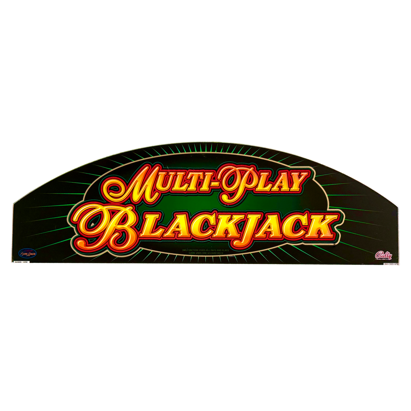 Blackjack Slot Glass