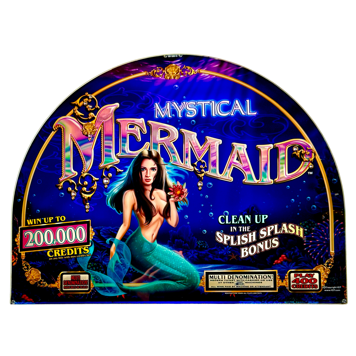 Mystical Mermaid Jumbo Slot Glass