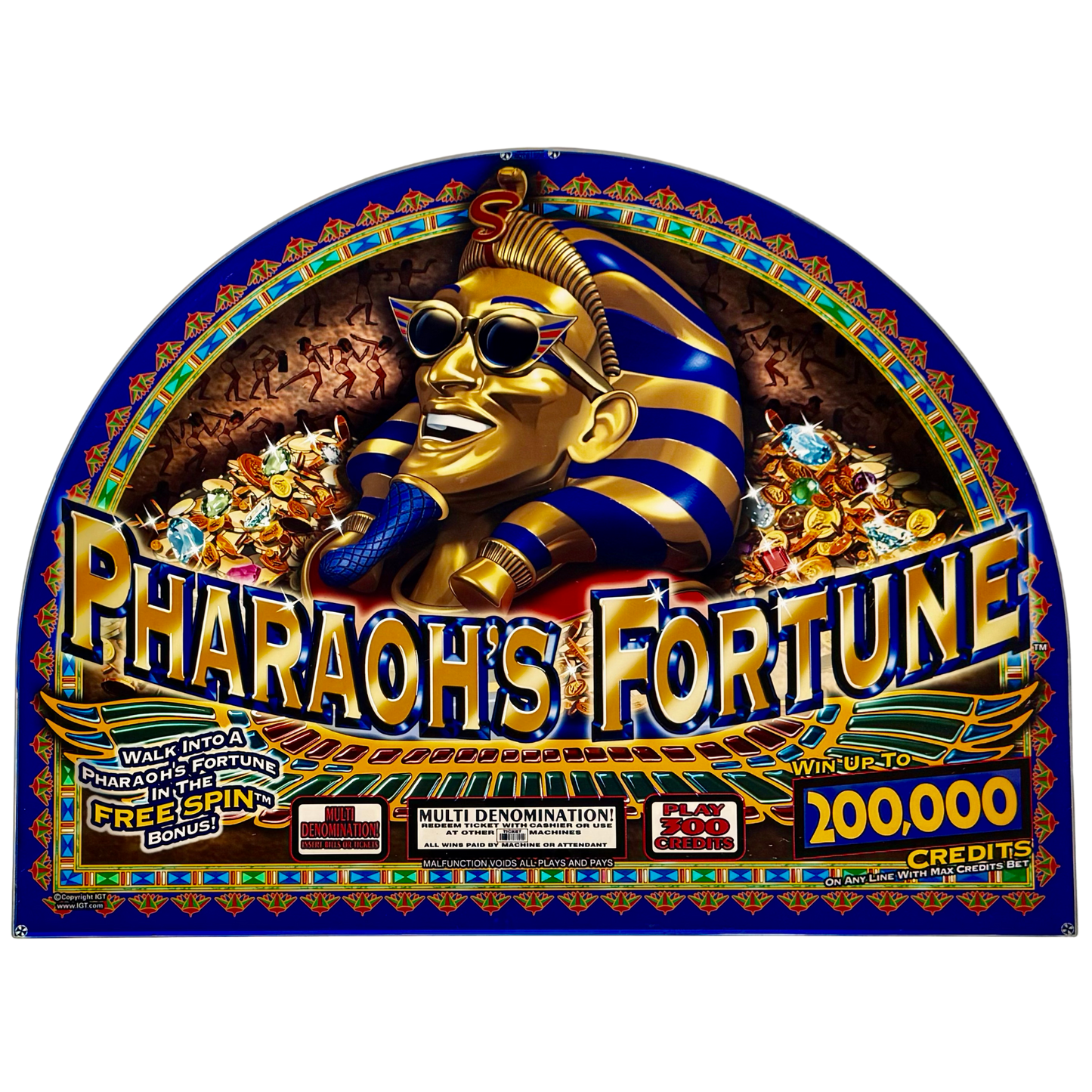 Pharaoh's Fortune Jumbo Slot Glass