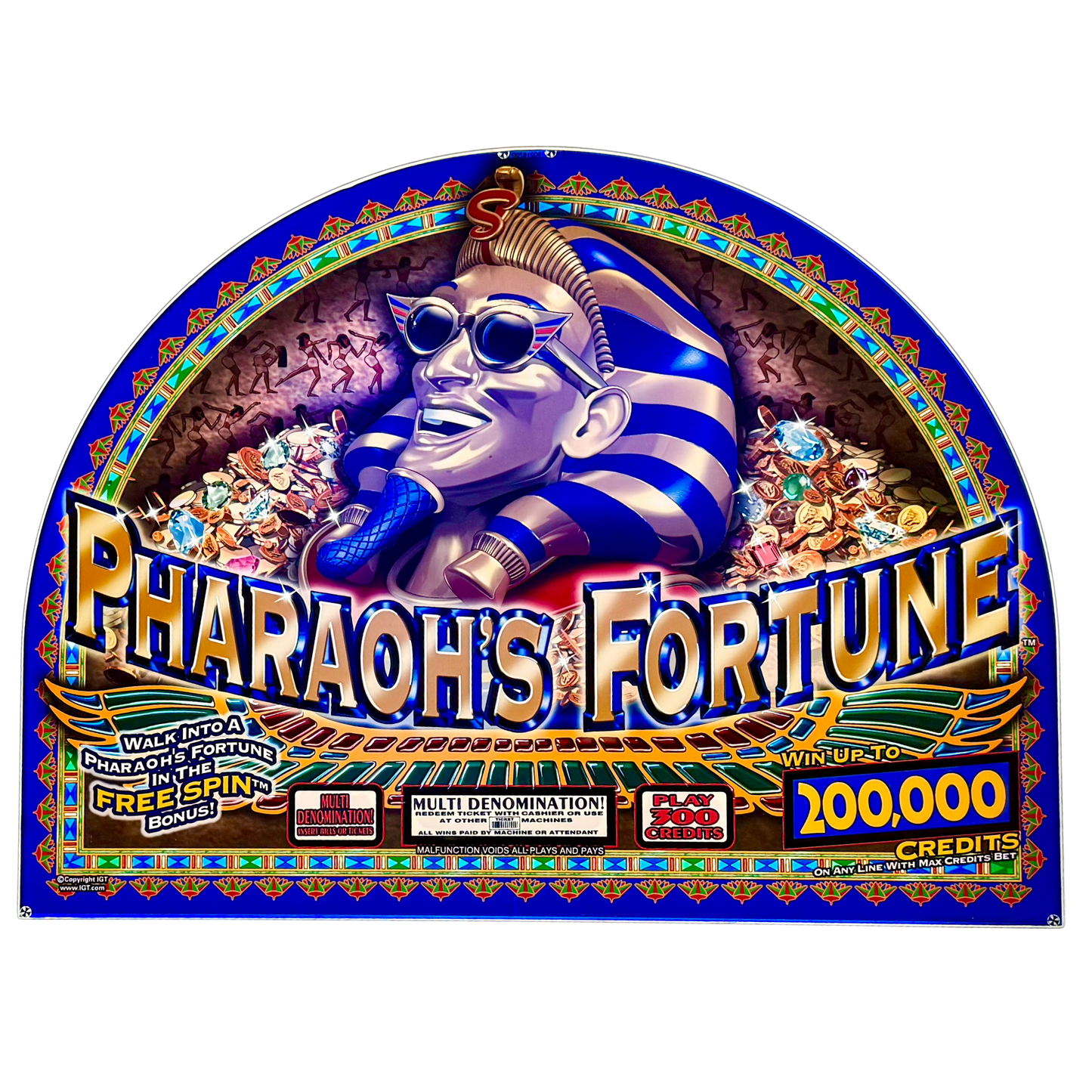 Pharaoh's Fortune Jumbo Slot Glass