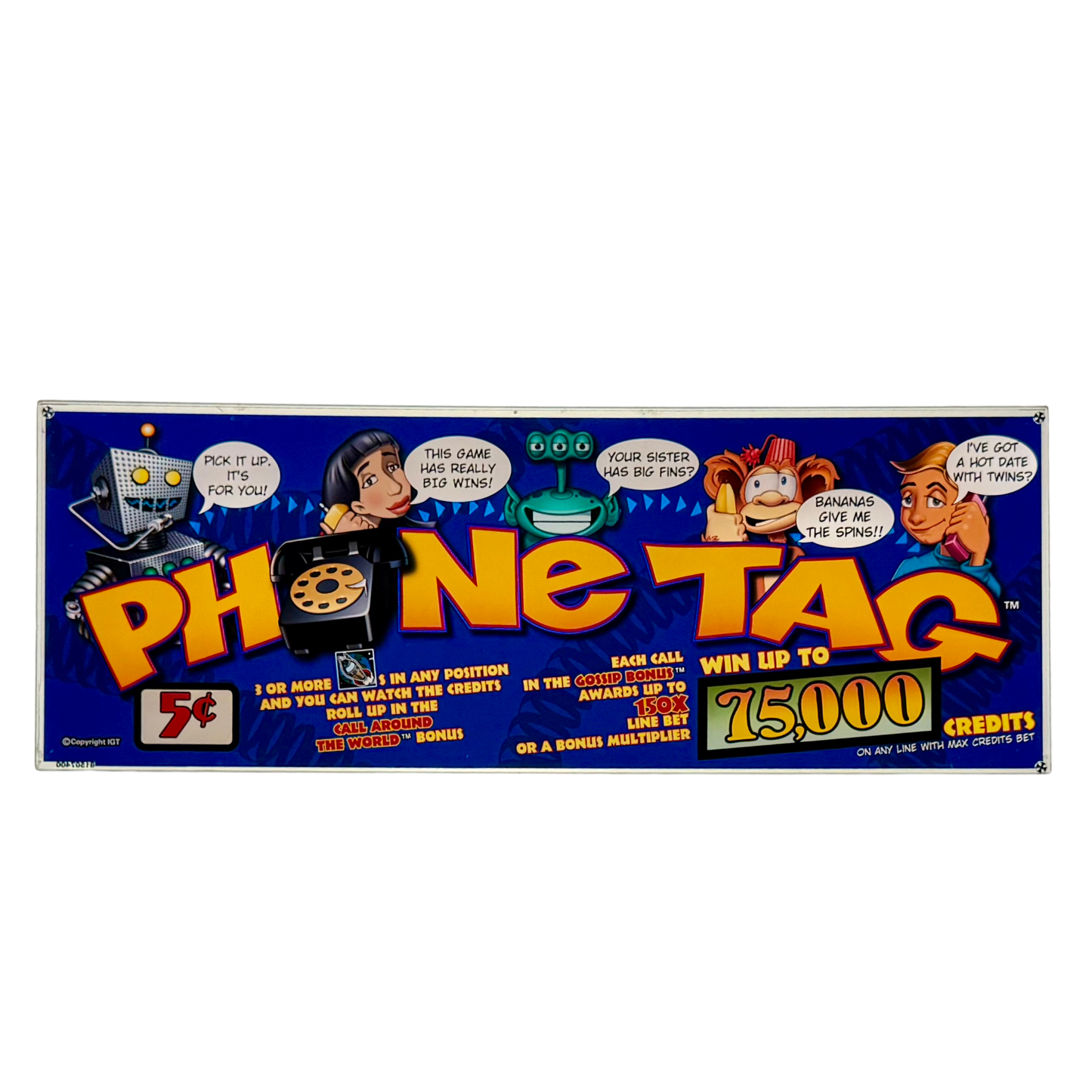Phone Tag Slot Glass