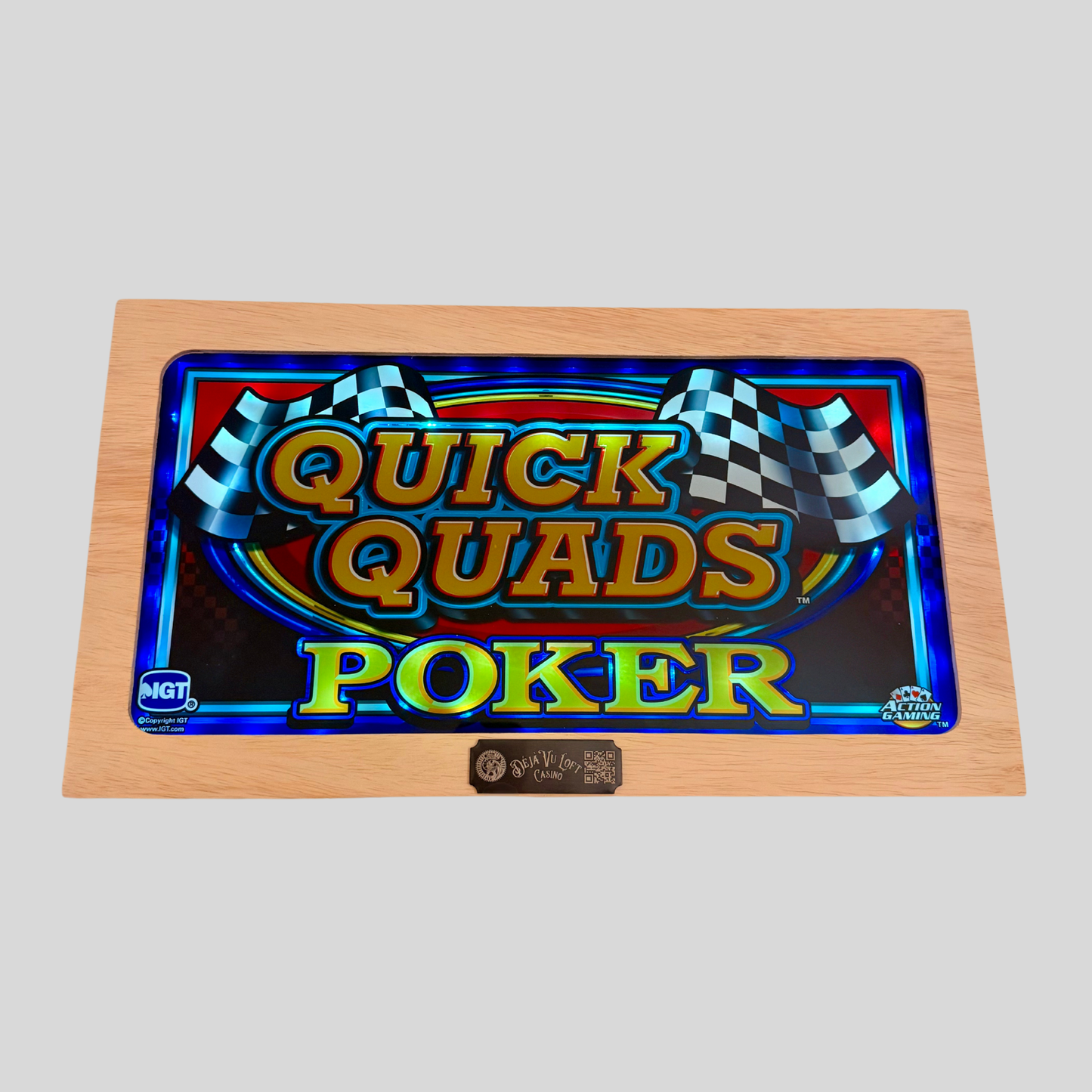 Quick Quads Poker Slot Glass