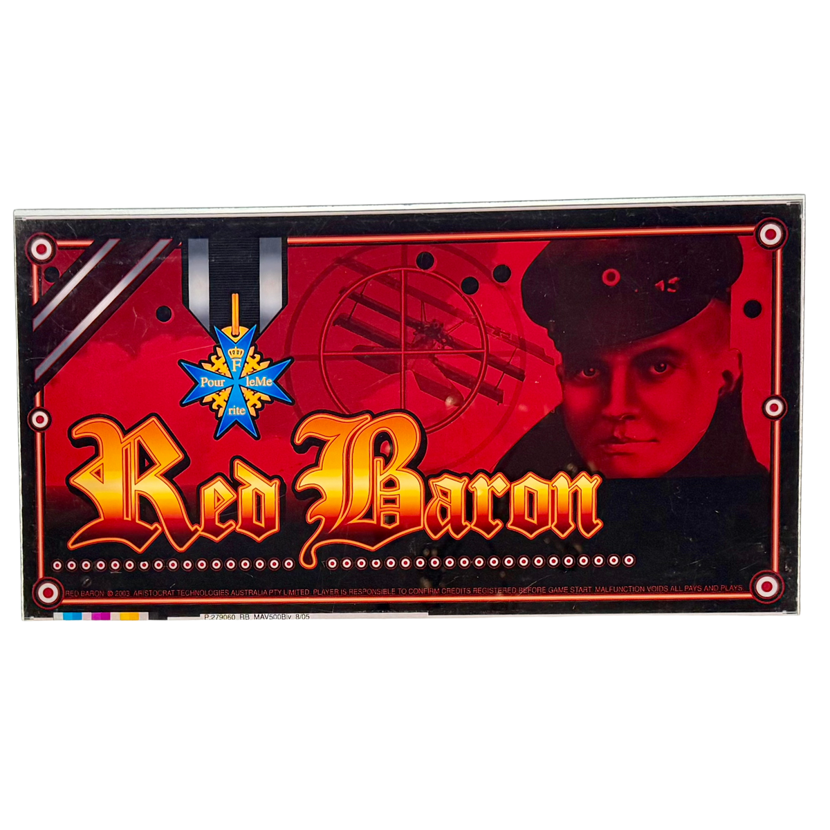 Red Baron Slot Retro Acrylic – Slot Machine Glass