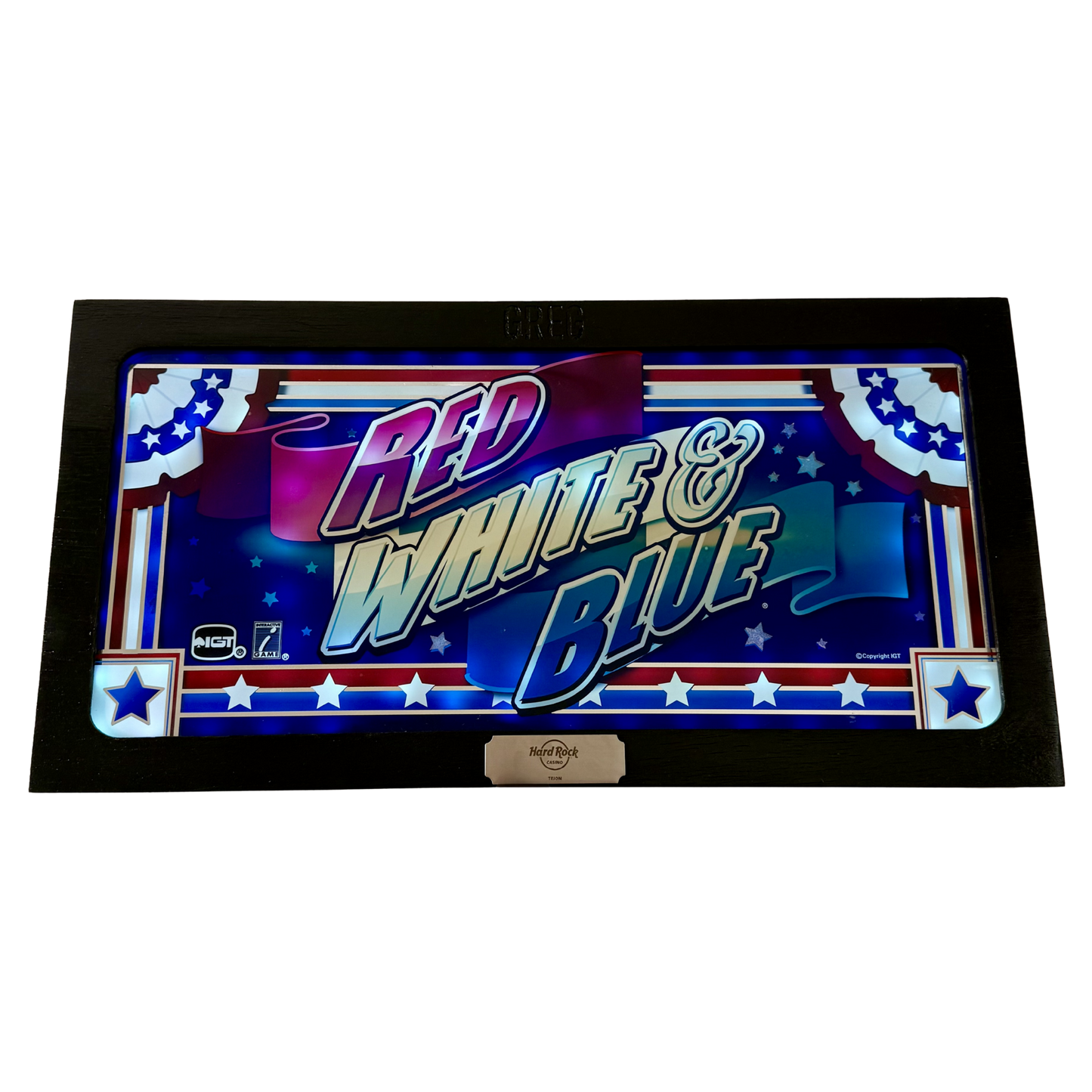 Red White & Blue Slot Glass