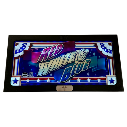 Red White & Blue Slot Glass
