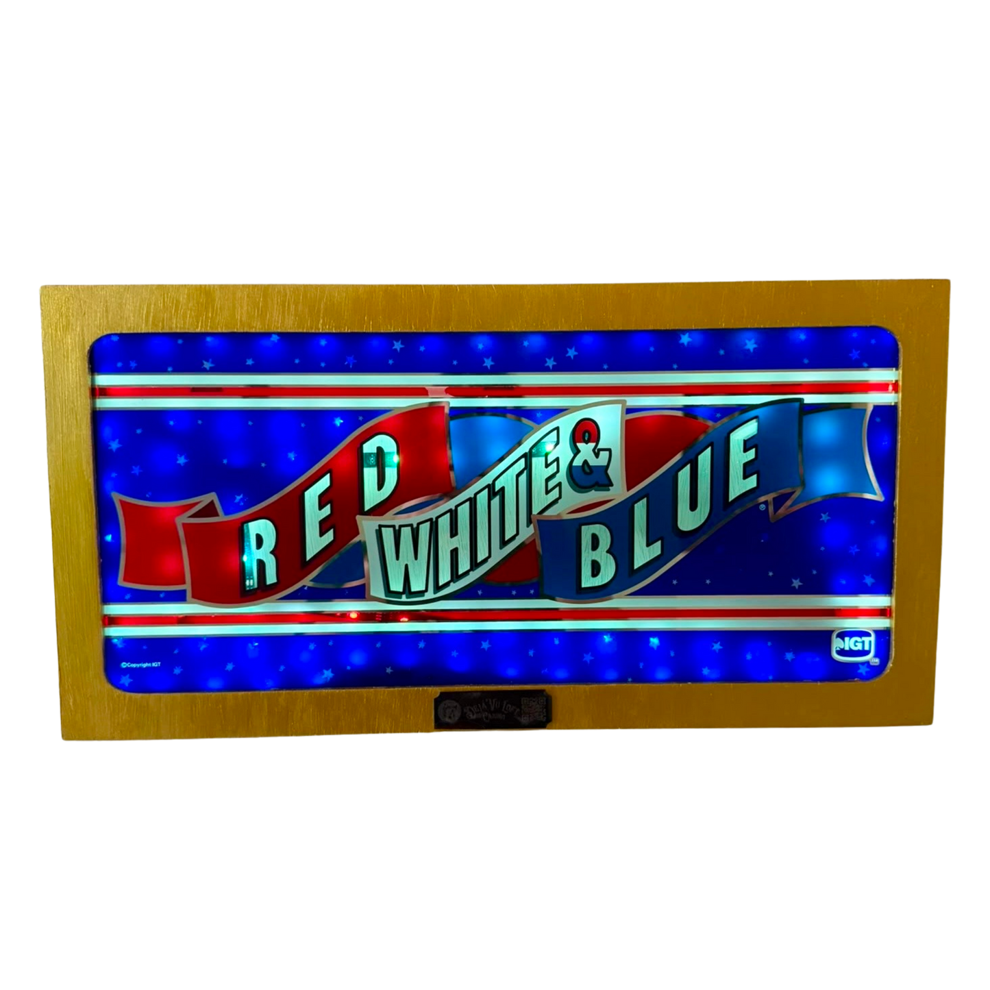 Red White & Blue Slot Glass