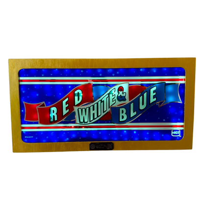 Red White & Blue Slot Glass