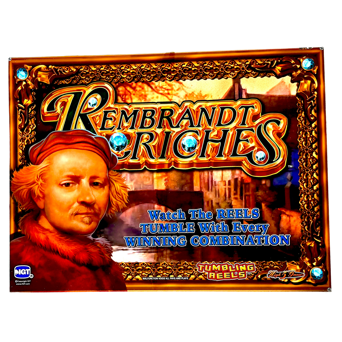 Rembrandt Riches Jumbo Slot Glass