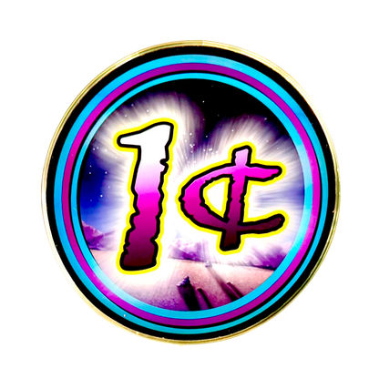 1¢ Lightning Slot Retro Acrylic