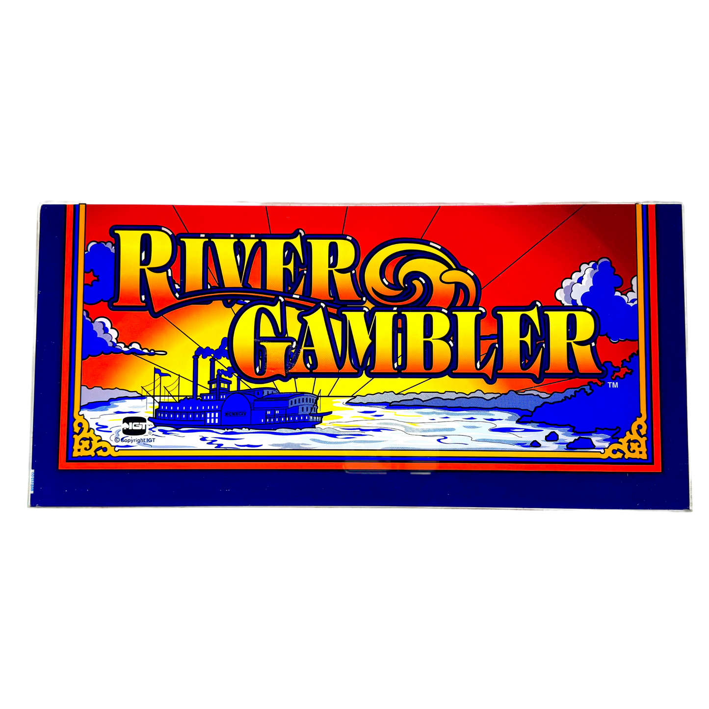 River Gambler Slot Glass