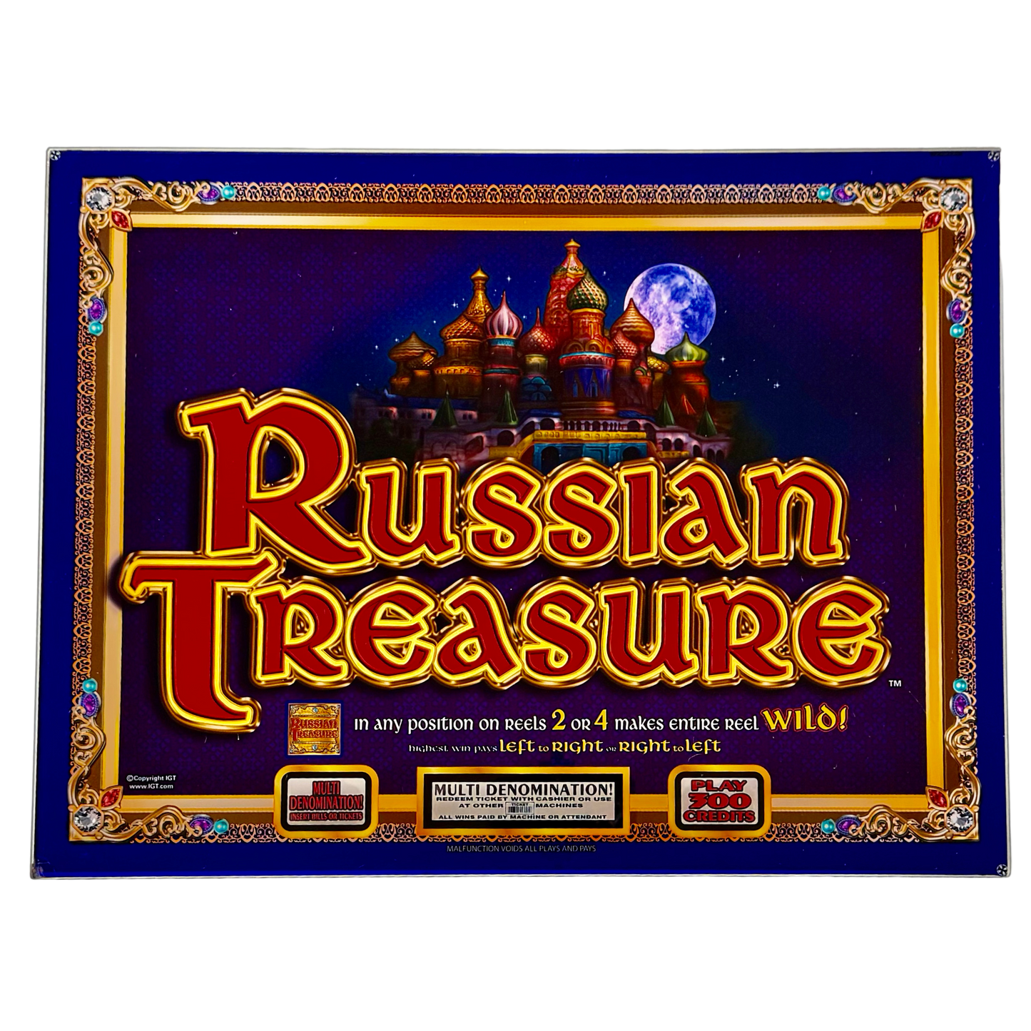 Russian Treasure Jumbo Slot Glass