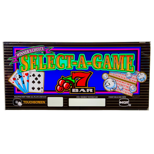 Select-A-Game Slot Glass