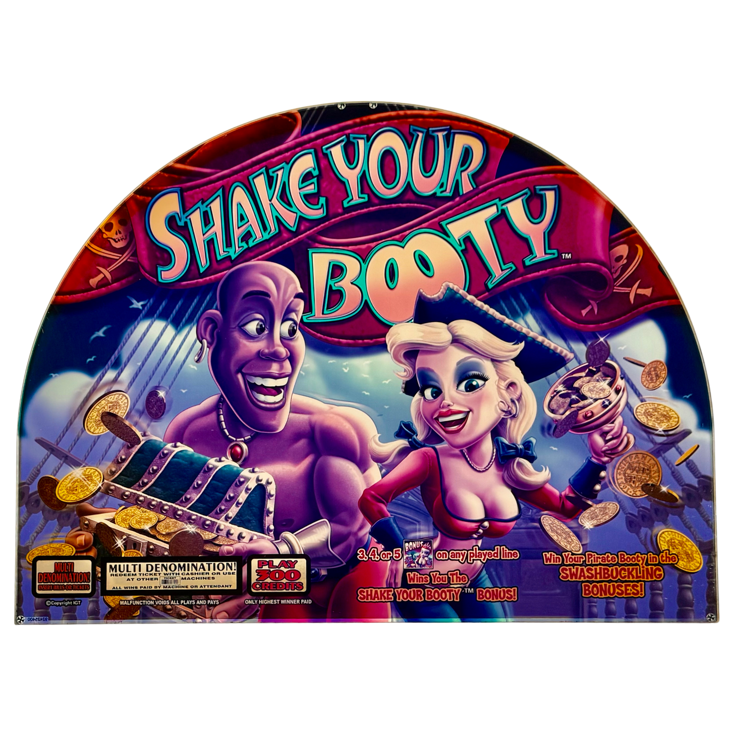 Shake Your Booty Jumbo Slot Glass