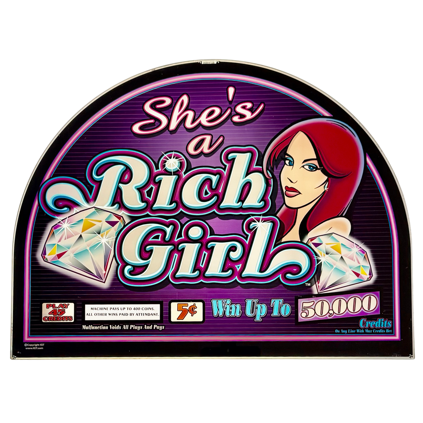 Rich Girl Jumbo Slot Glass