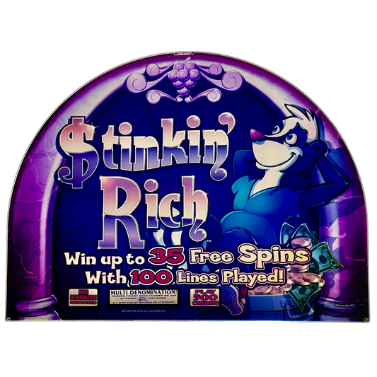 Stinkin' Rich Jumbo Slot Glass