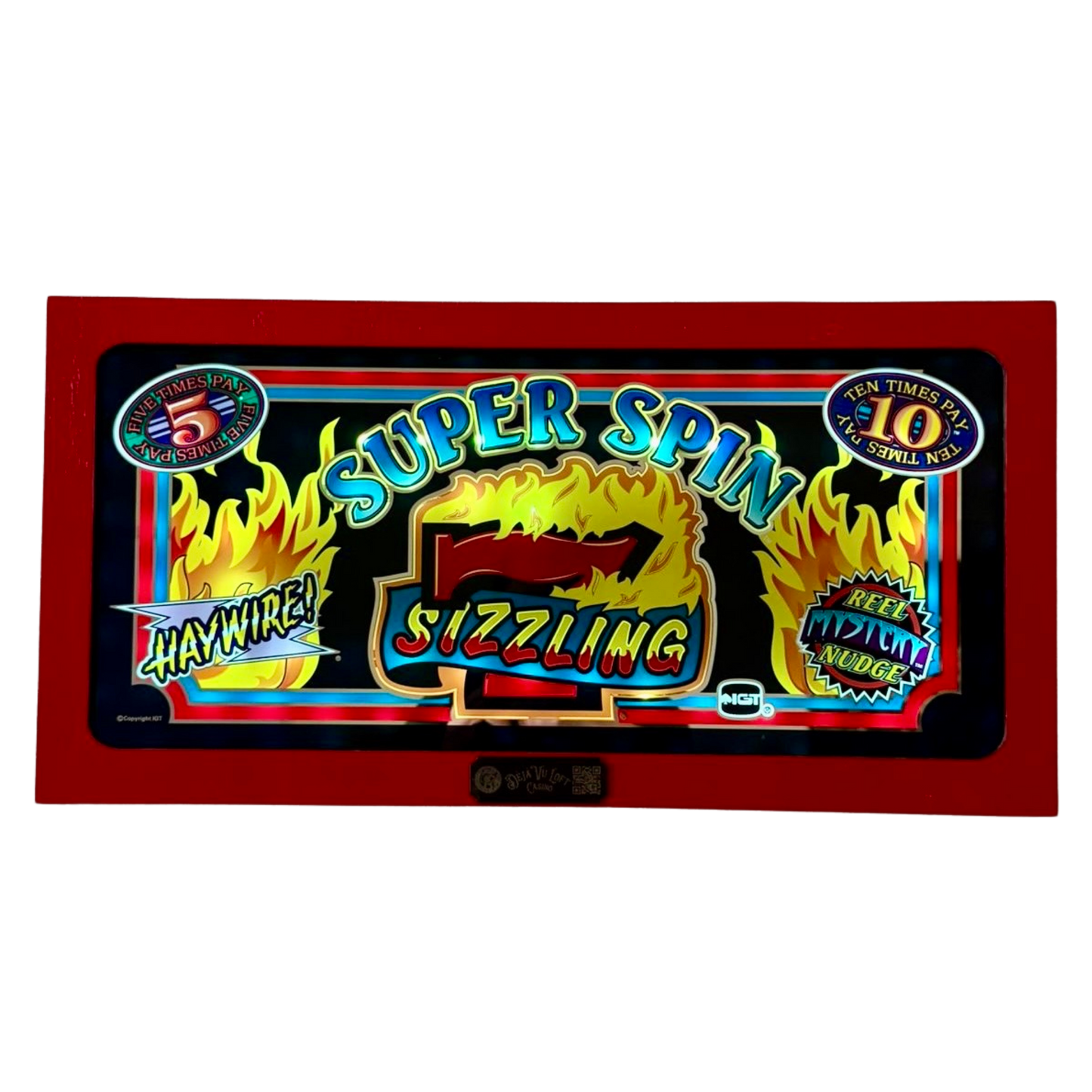 Super Spin Sizzling 7 Slot Glass