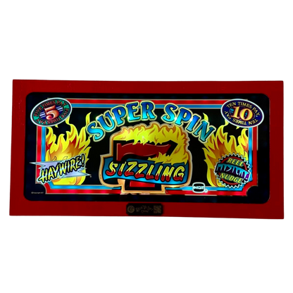 Super Spin Sizzling 7 Slot Glass