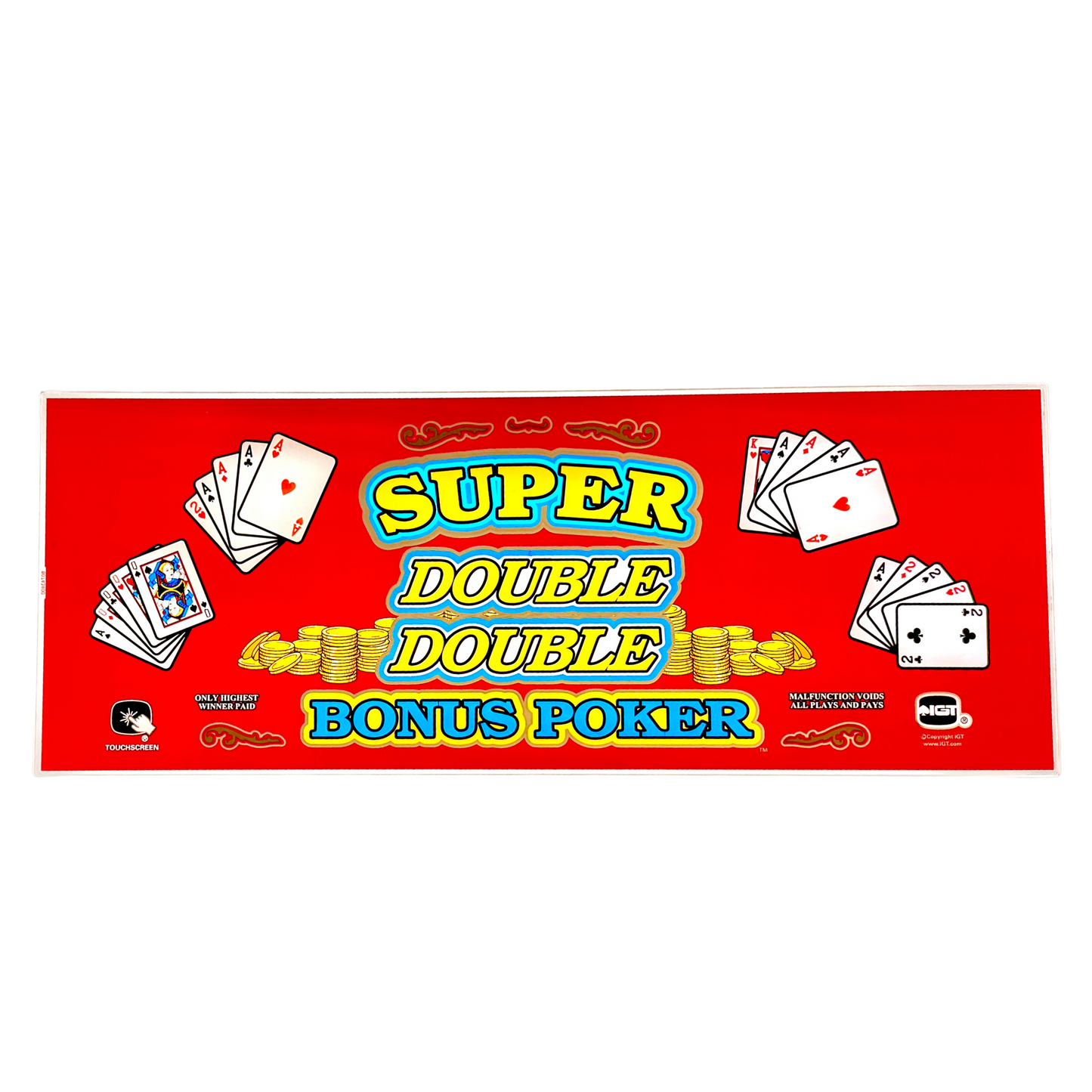 Super Double Double Bonus Poker Slot Glass