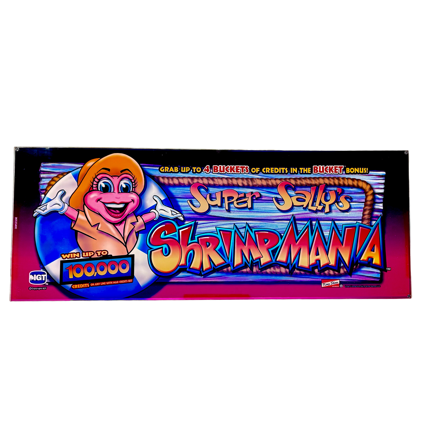 Super Sally's Shrimpmania Slot Glass