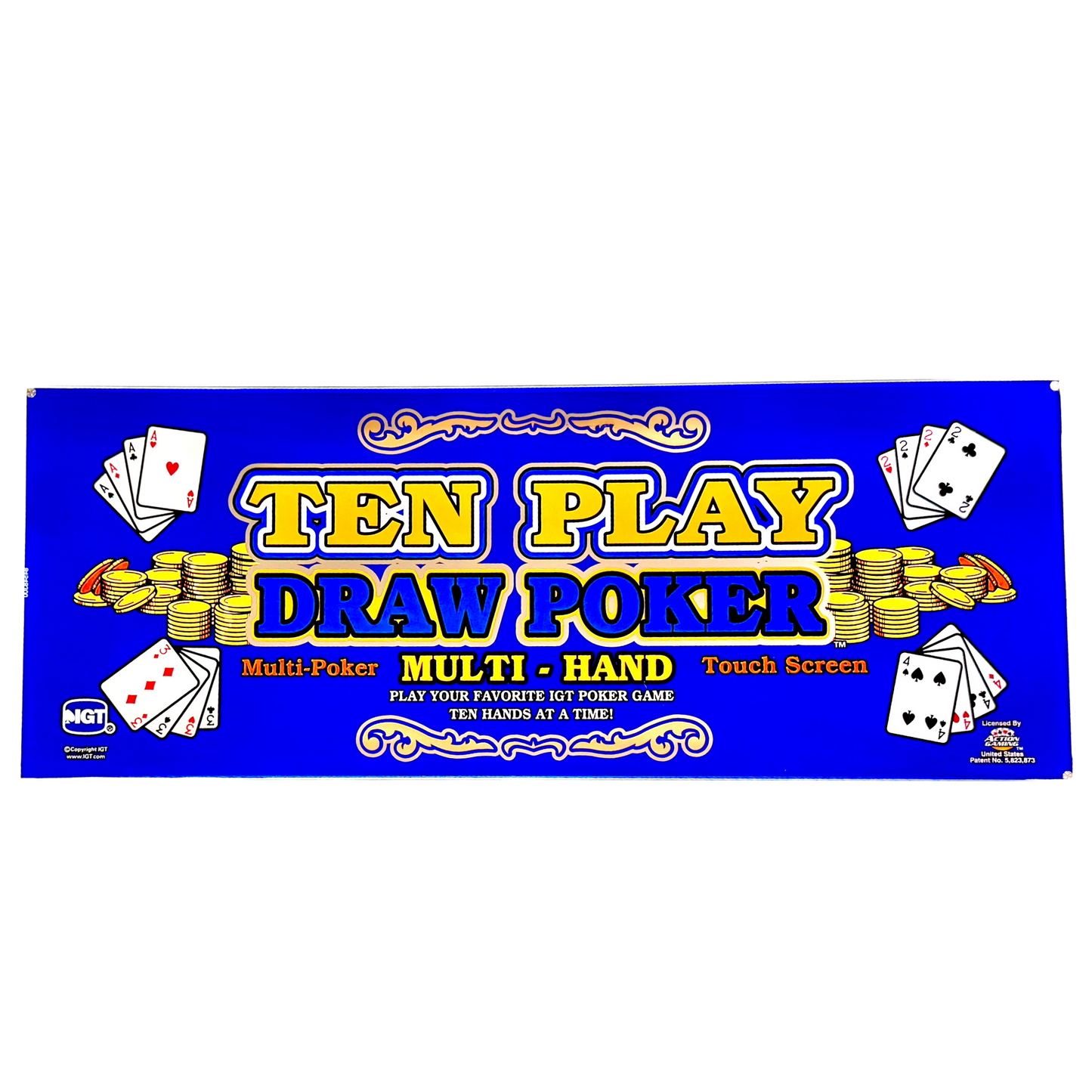 Ten Play Draw Poker Slot Glass