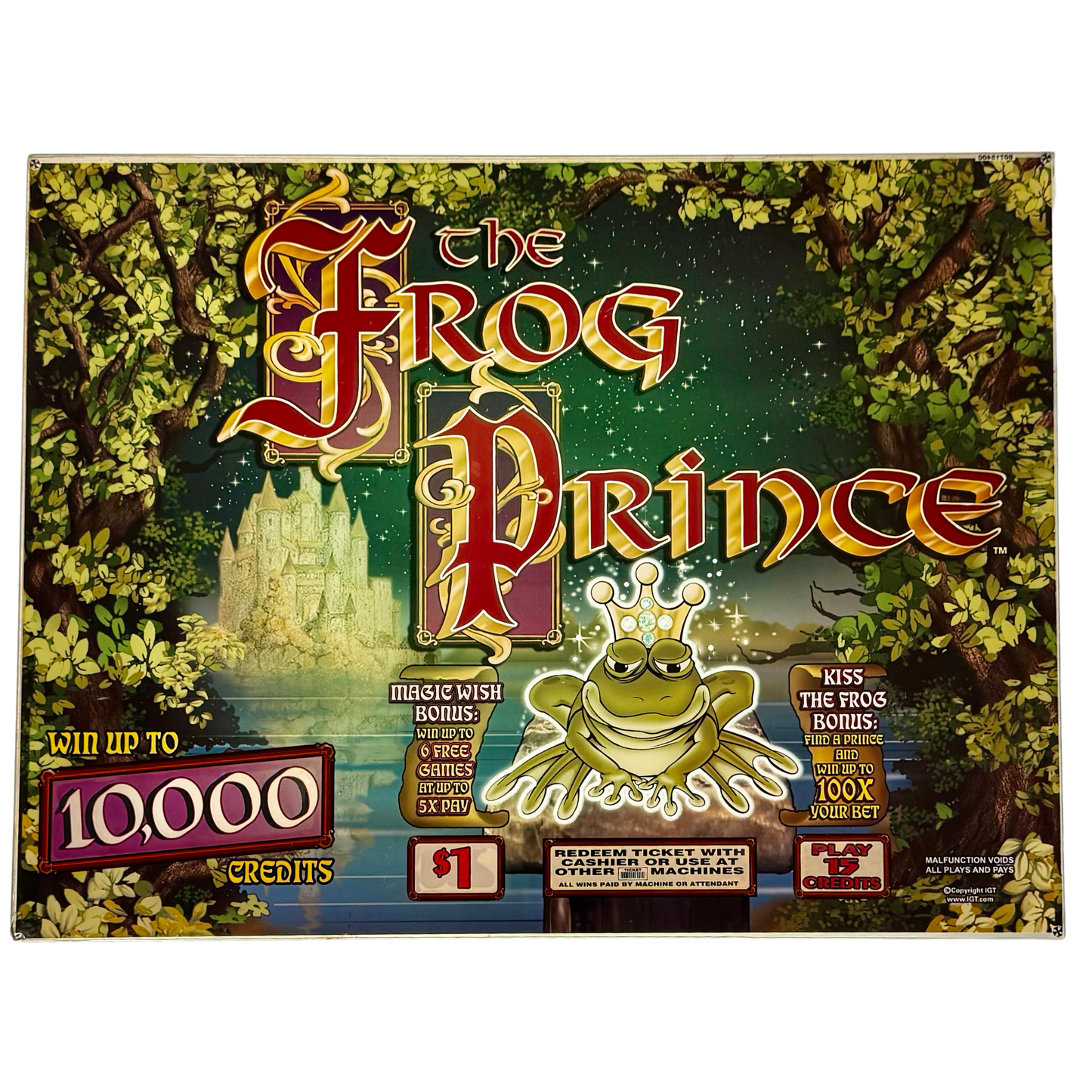 Frog Prince Jumbo Slot Glass