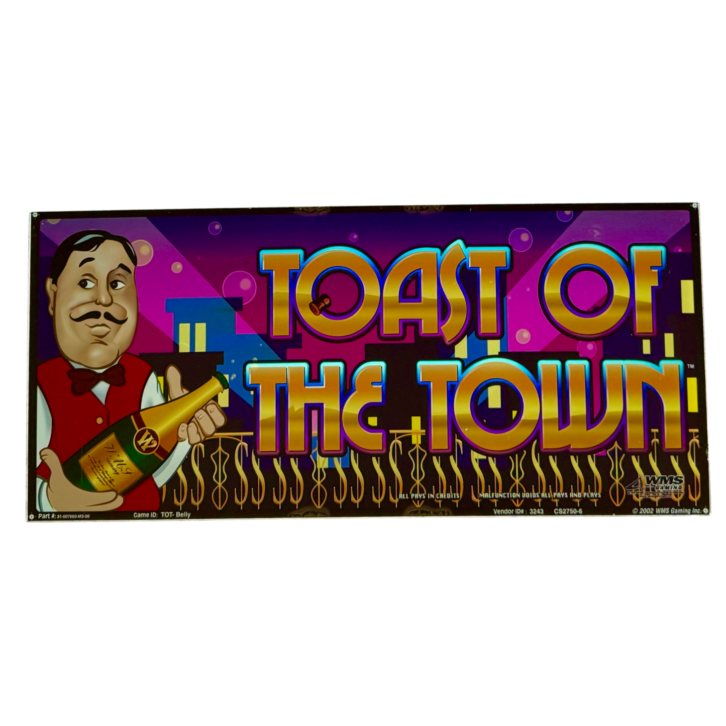 Toast Of The Town Slot Glass