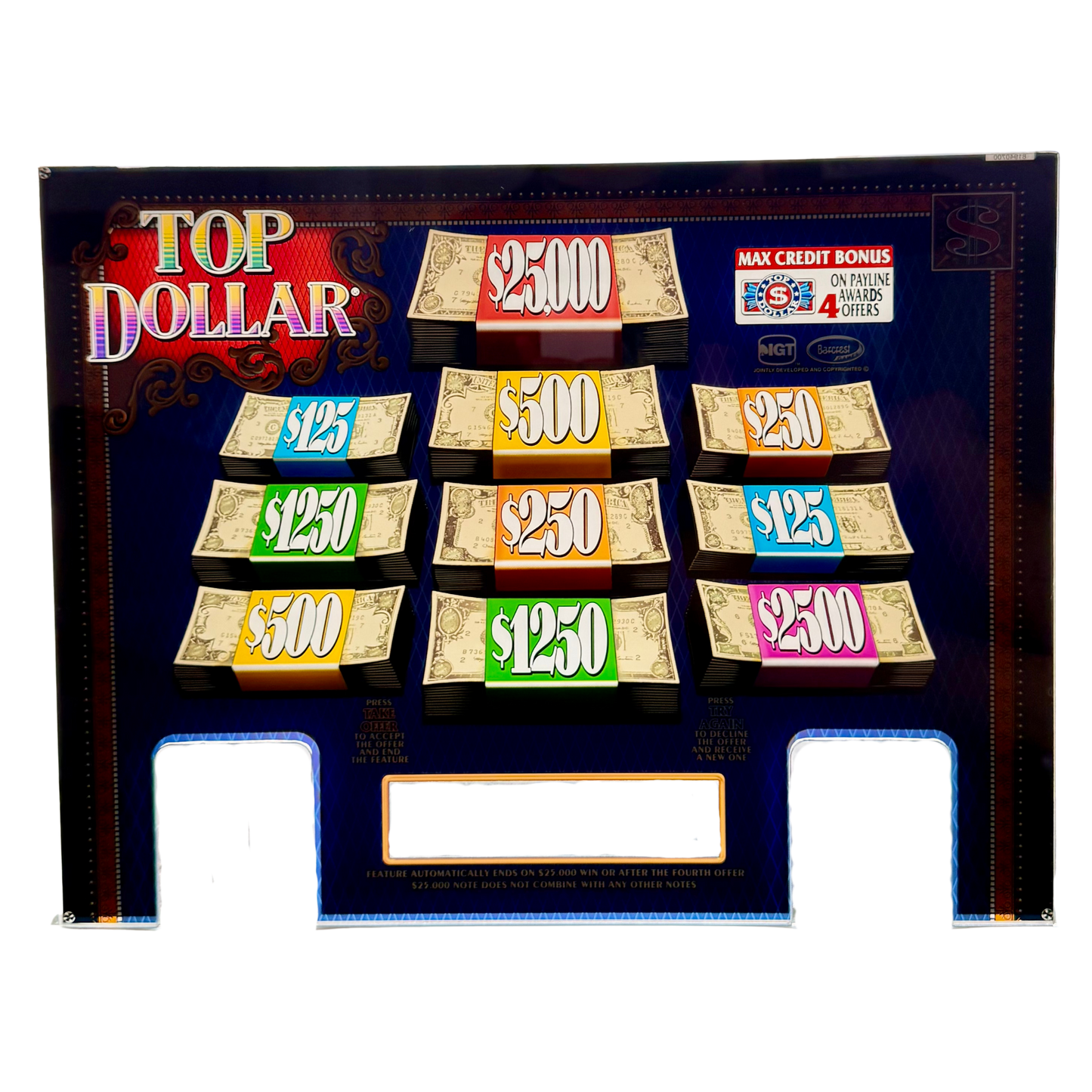 Top Dollar Jumbo Slot Glass