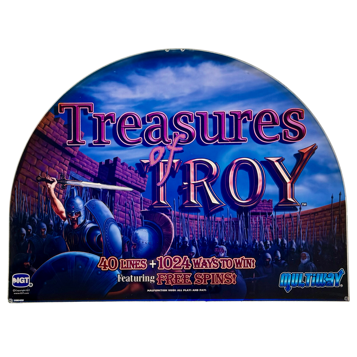 Treasures Of Troy Jumbo Slot Glass