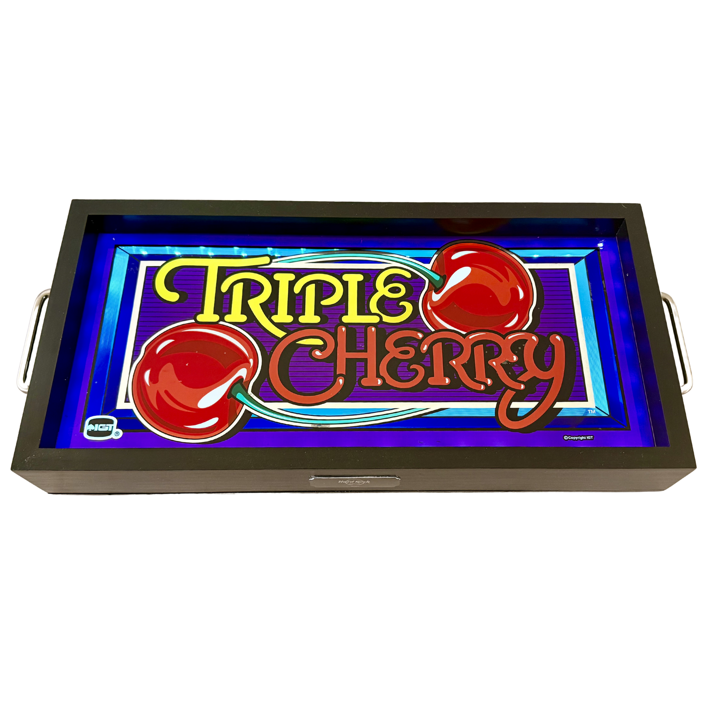Triple Cherry Slot Glass